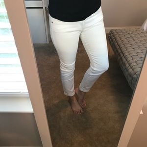 White AG cropped jeans